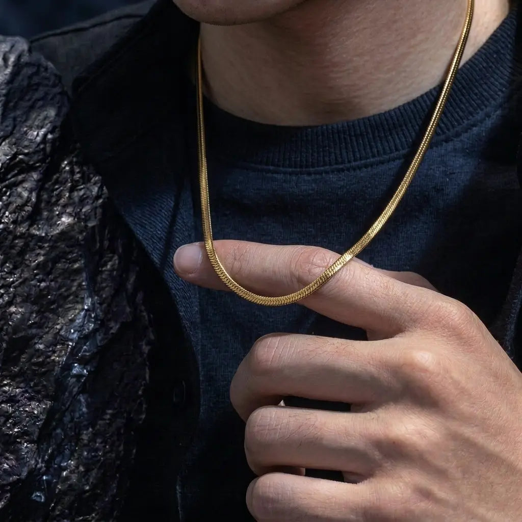 Essential Herringbone Chain | 316L Stainless Steel