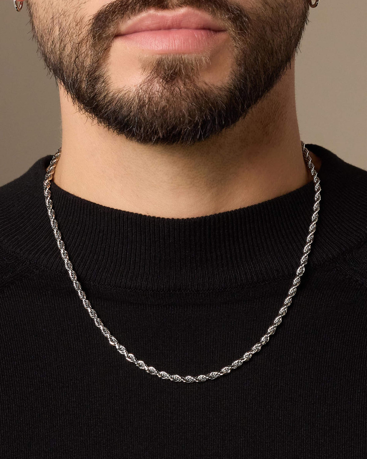 Rope Chain 3MM Silver & Gold