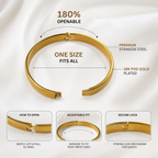 Real Gold Look Dual Finish Kada