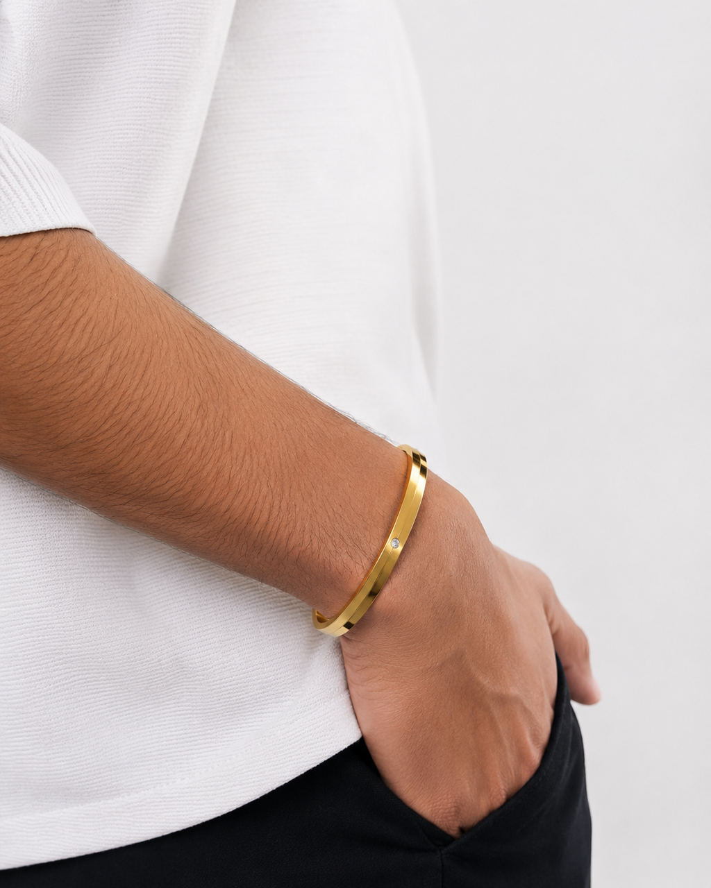 Real Gold Look Dual Finish Kada