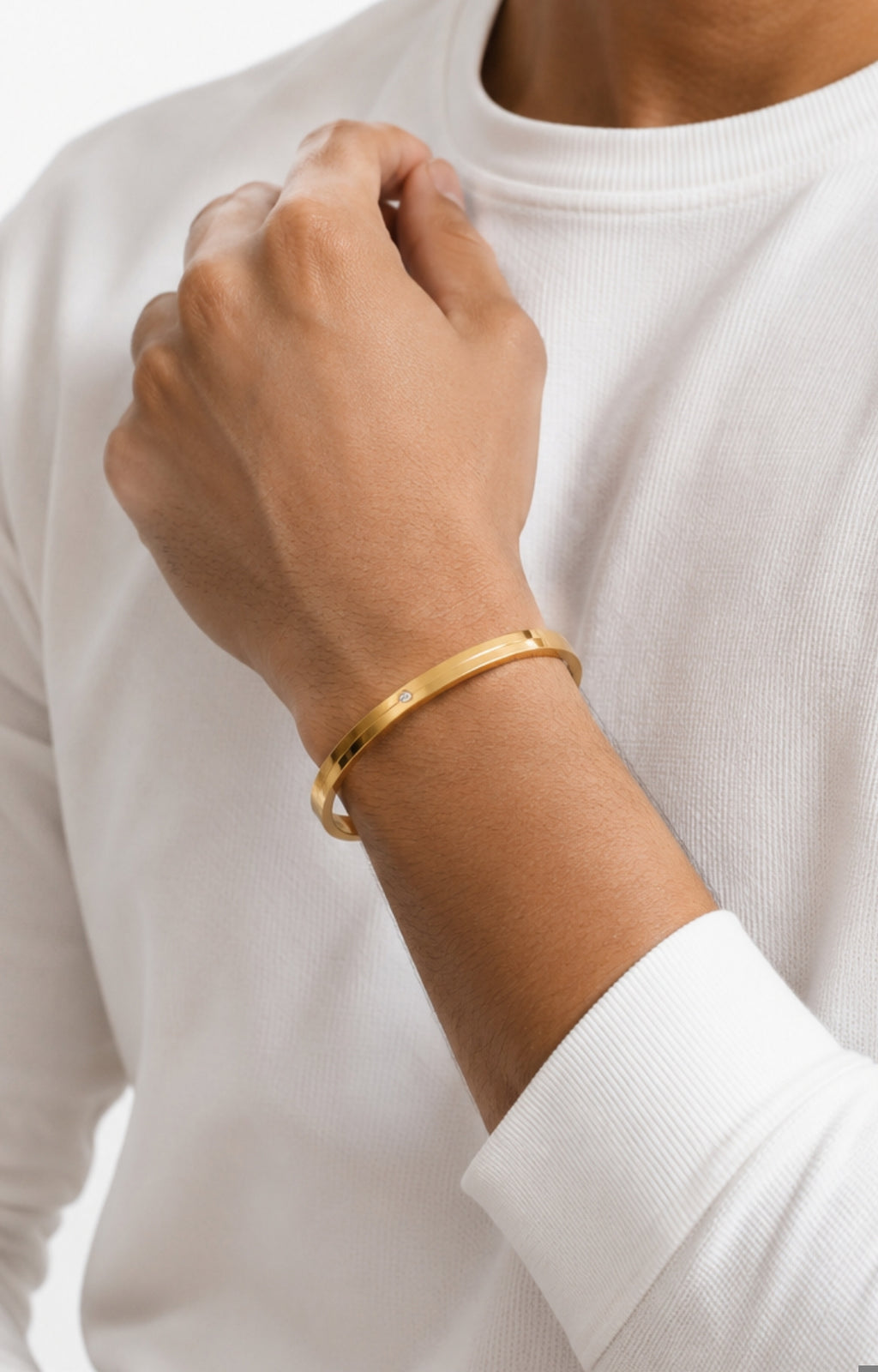 Real Gold Look Dual Finish Kada