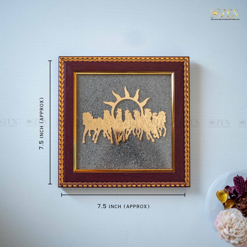 7 Horses Pyrite Wealth & Prosperity Frame