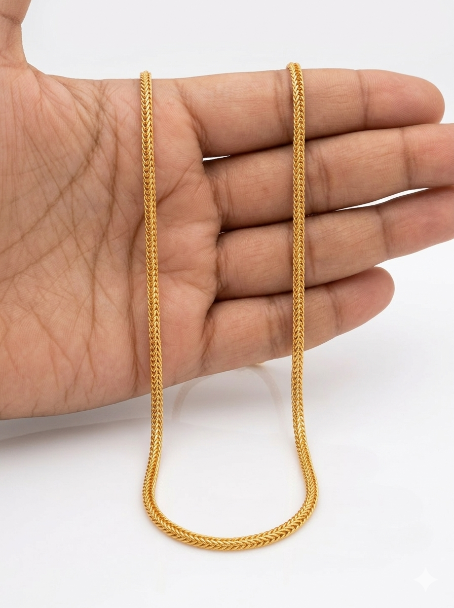 Daily Wear Gold Plated Weave Chain