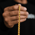 1 gram gold plated rope chain for men