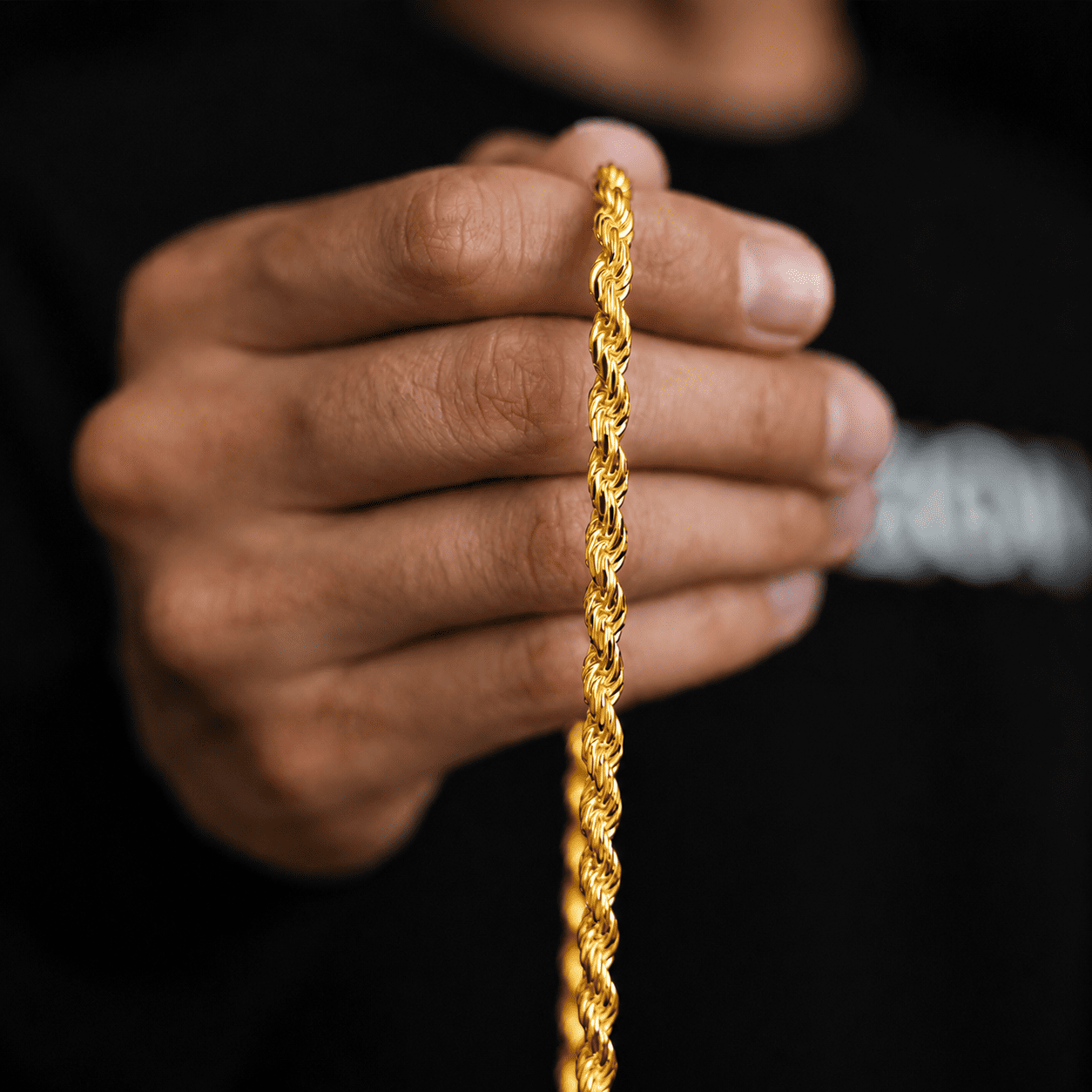1 gram gold plated rope chain for men