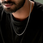 Silver Herringbone Chain, Herringbone Necklace, Minimal Chain for Men, Stainless Steel Chain, Everyday Chain, Men's Silver Necklace, Gen Z Jewellery, Minimal Jewellery for Men, Layering Chain.
