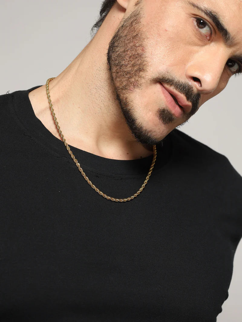 Rope Chain 3MM Silver & Gold
