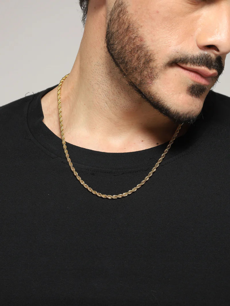 Rope Chain 3MM Silver & Gold