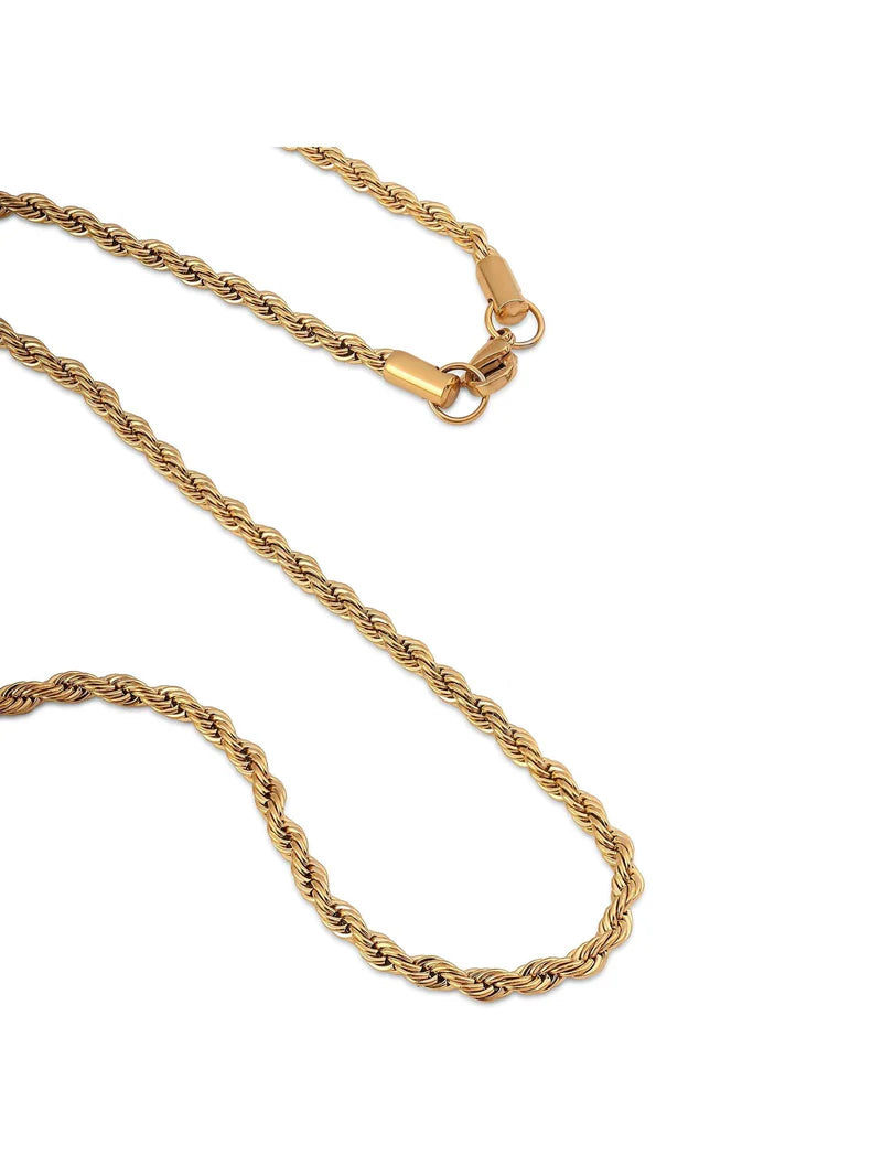 Rope Chain 3MM Silver & Gold