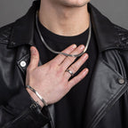 Silver Herringbone Chain, Herringbone Necklace, Minimal Chain for Men, Stainless Steel Chain, Everyday Chain, Men's Silver Necklace, Gen Z Jewellery, Minimal Jewellery for Men, Layering Chain.