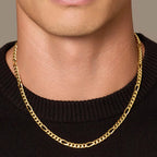1 Gram Gold Plated Figaro Chain for Men Premium Daily Wear Jewellery