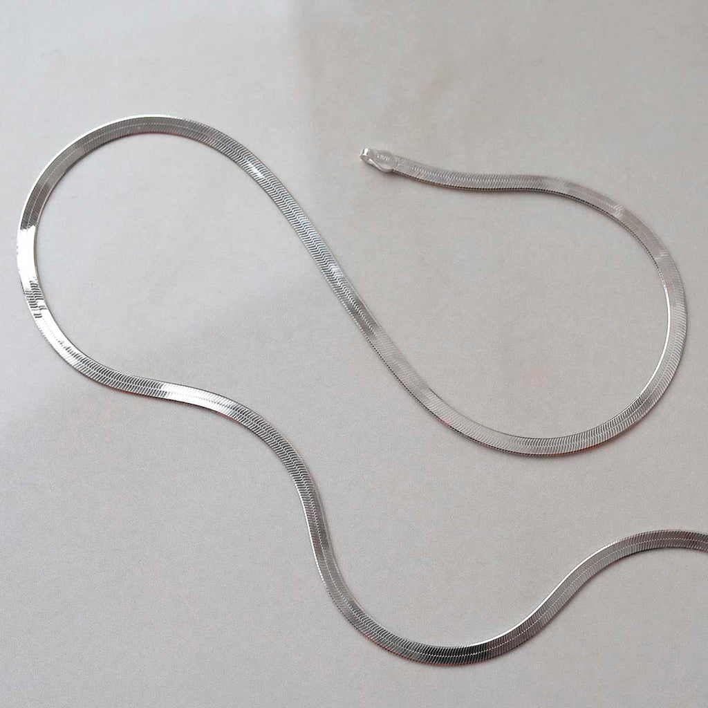 Silver Herringbone Chain, Herringbone Necklace, Minimal Chain for Men, Stainless Steel Chain, Everyday Chain, Men's Silver Necklace, Gen Z Jewellery, Minimal Jewellery for Men, Layering Chain.