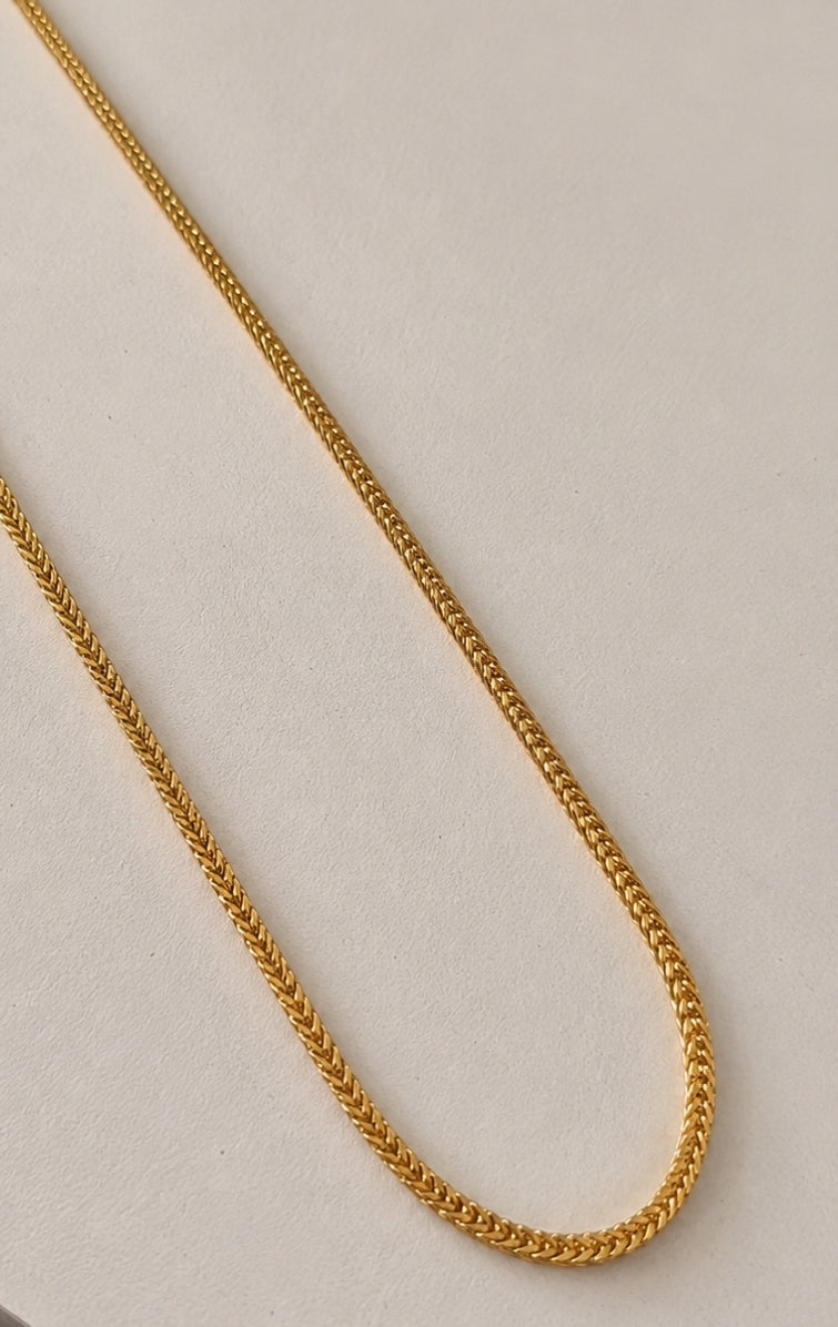 Daily Wear Gold Plated Weave Chain