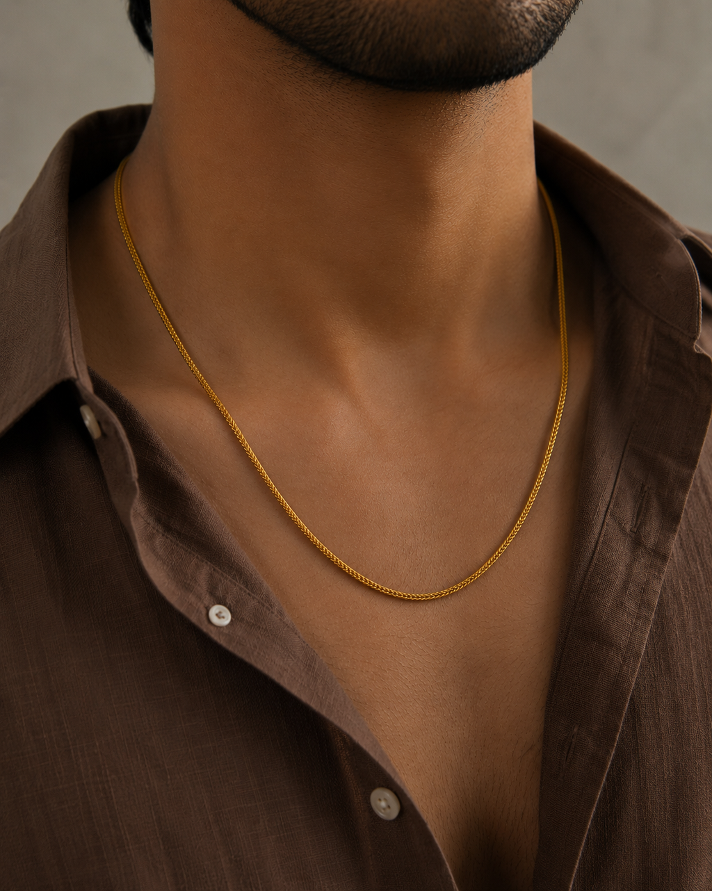 Daily Wear Gold Plated Weave Chain