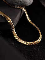 Classic Flat Curb Chain ( Gold )