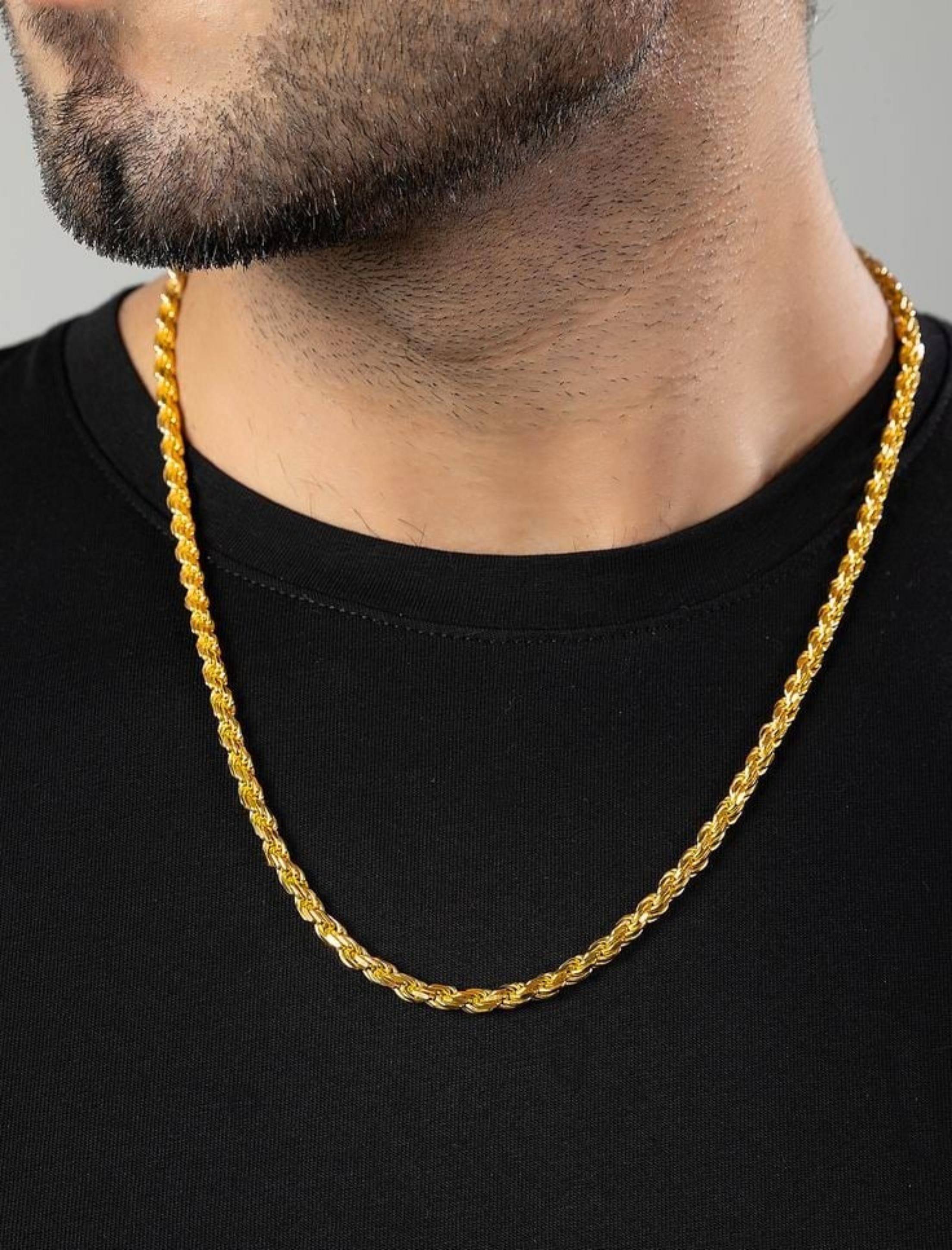Men's  Diamond Cut Rope Chain