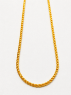 Men's 1 Gram Gold Plated Diamond Cut Rope Chain