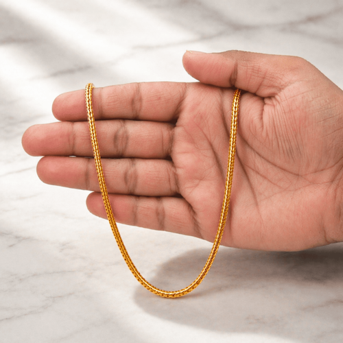 Men's 1 Gram Gold Plated Snake Chain