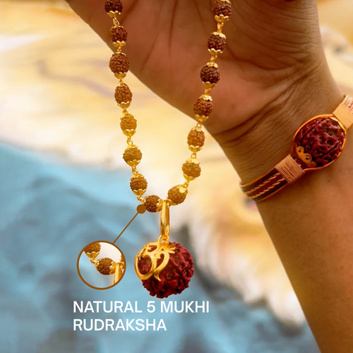 5 Mukhi Rudraksha Mala – Original Nepali Beads