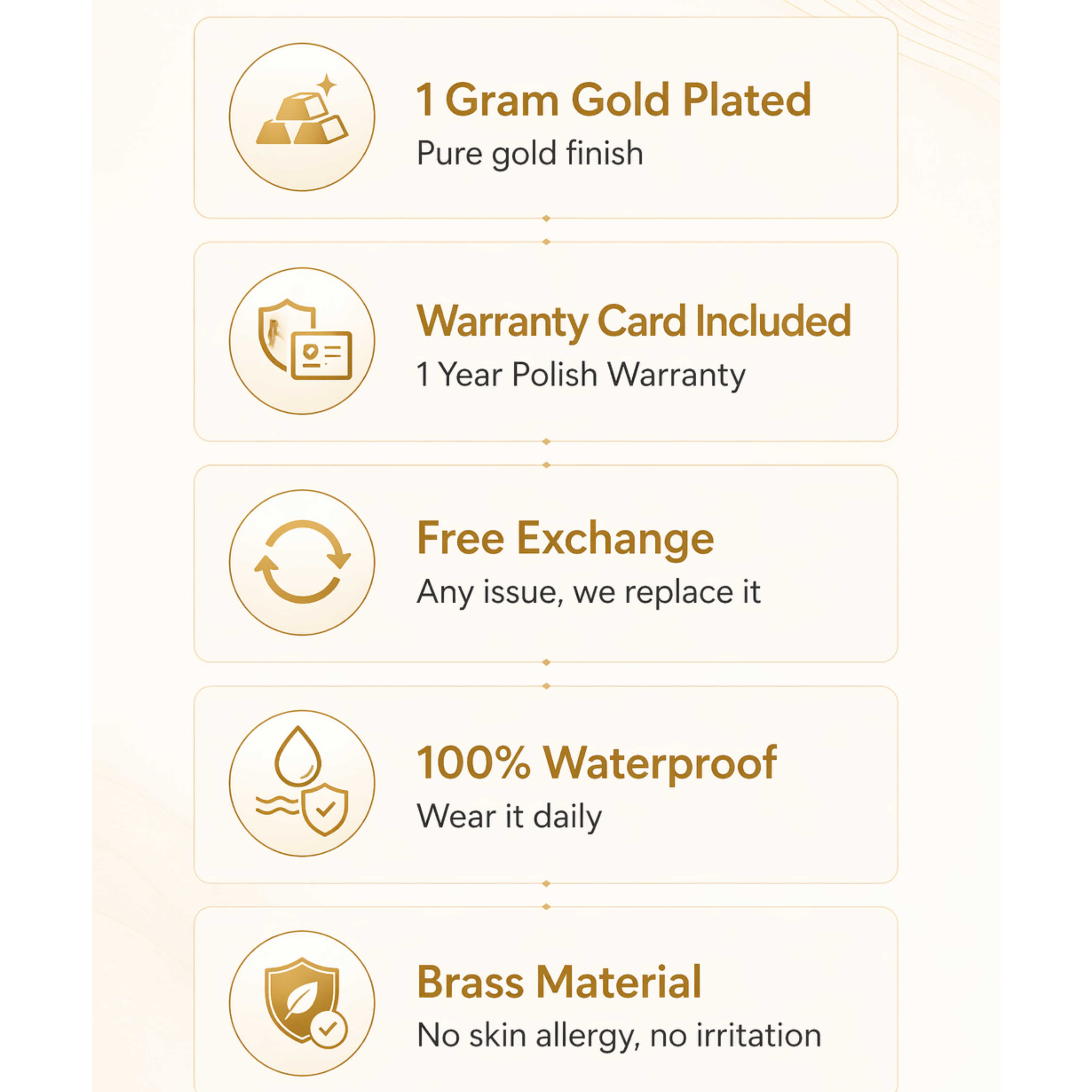 Men's 1 Gram Gold Plated Diamond Cut Rope Chain