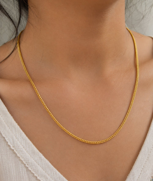 Daily Wear Gold Plated Weave Chain