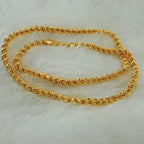 Men's 1 Gram Gold Plated Diamond Cut Rope Chain