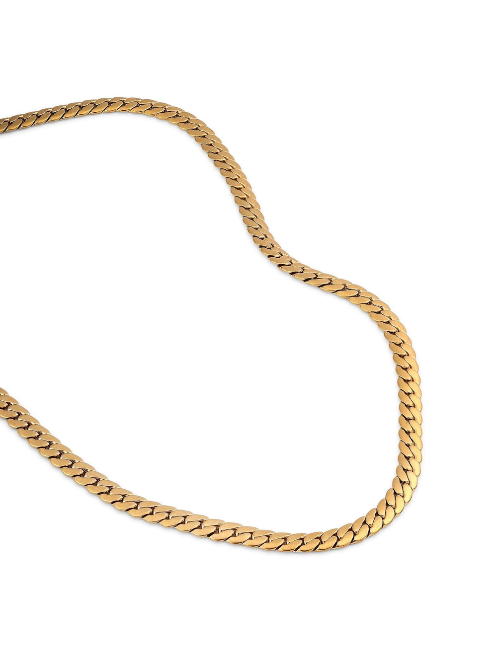 Classic Flat Curb Chain ( Gold )