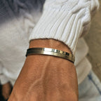 Dual Tone Real Gold Look Men's Kada