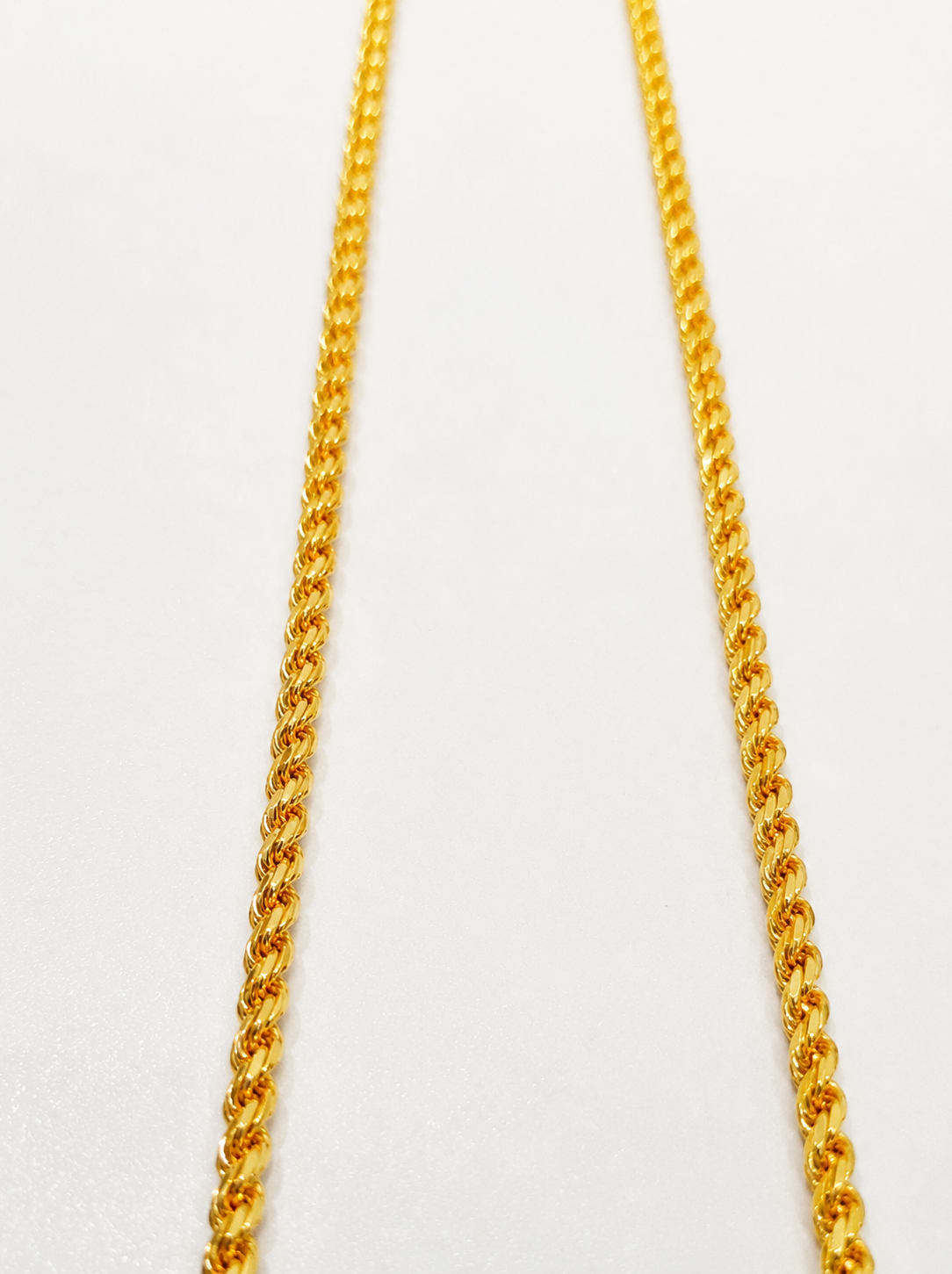 Men's 1 Gram Gold Plated Diamond Cut Rope Chain