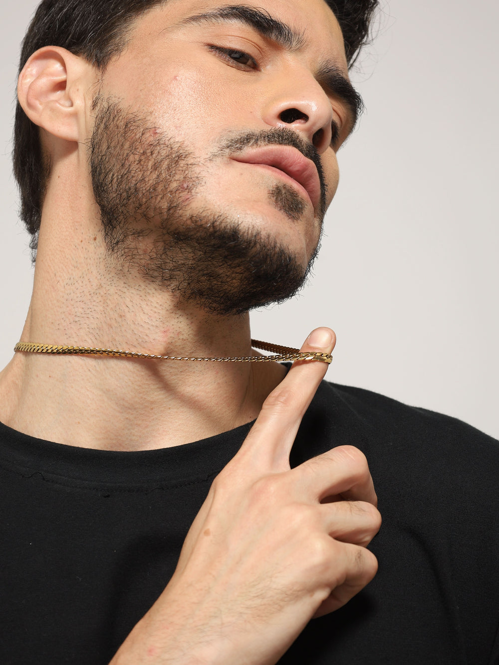 Classic Flat Curb Chain ( Gold )