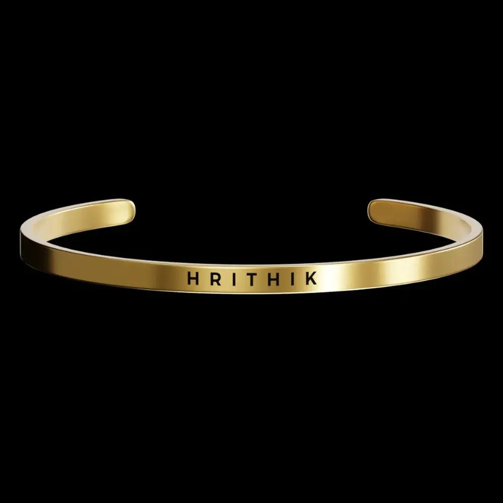 Personalised Name Bracelet | 18K Gold Plated | Waterproof