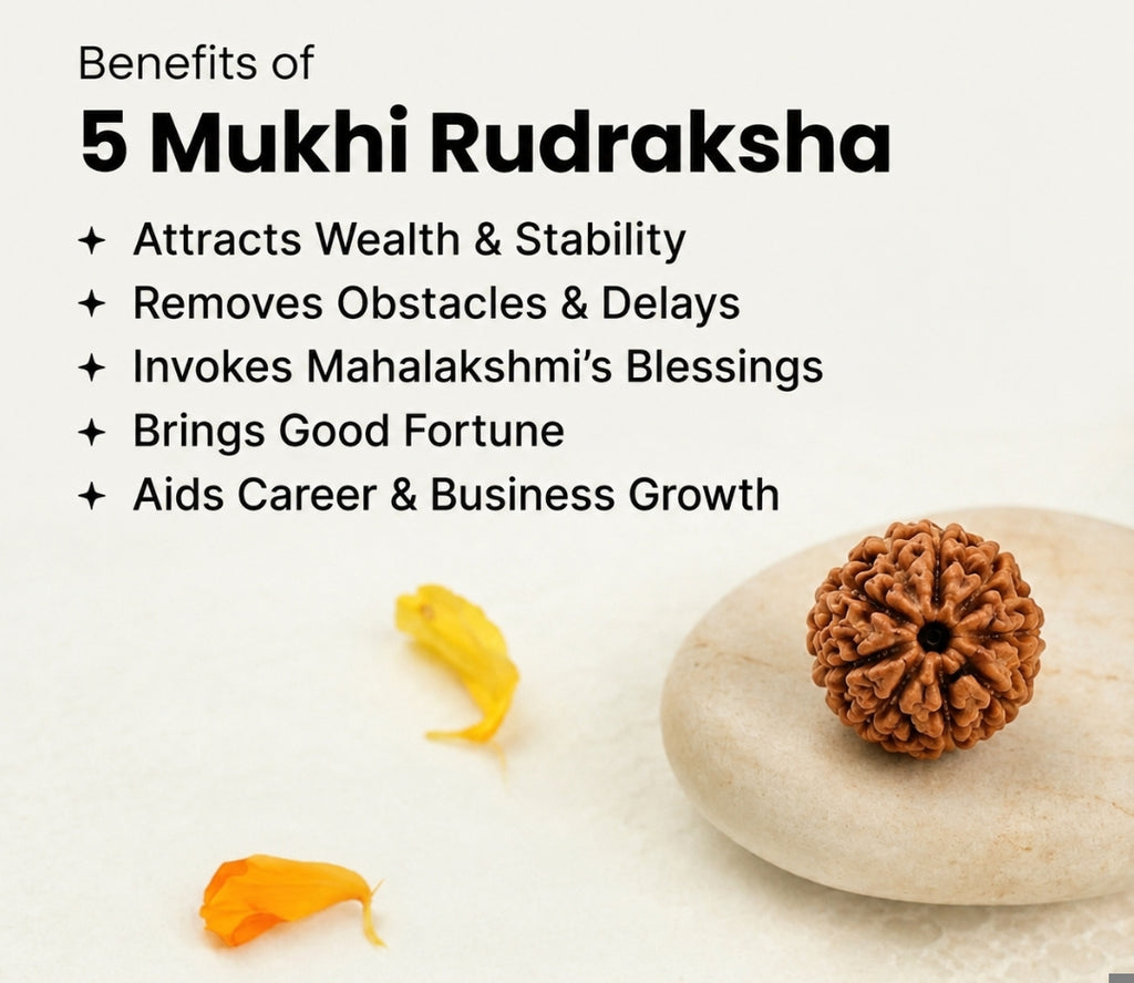 5 Mukhi Rudraksha Mala – Original Nepali Beads