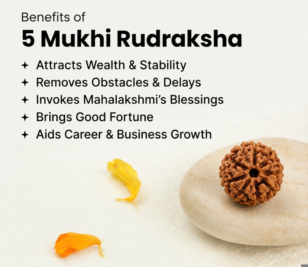5 Mukhi Rudraksha Mala – Original Nepali Beads