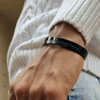 Dual Tone Real Gold Look Men's Kada