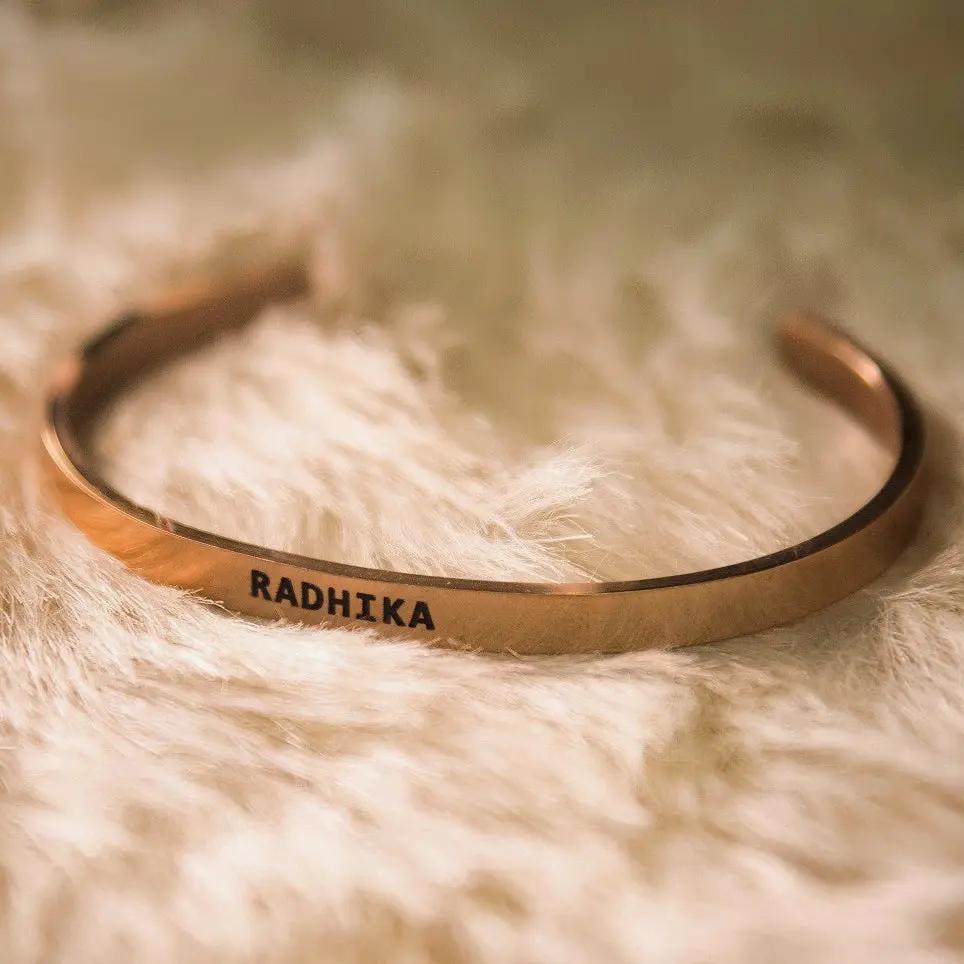Personalised Name Bracelet | 18K Gold Plated | Waterproof