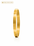 Dual Tone Real Gold Look Men's Kada