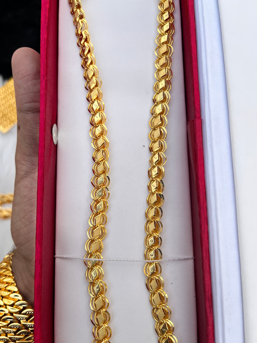 Men's 1 Gram Gold Plated Lotus Design Chain