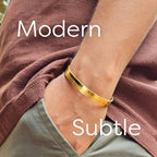 Dual Tone Real Gold Look Men's Kada