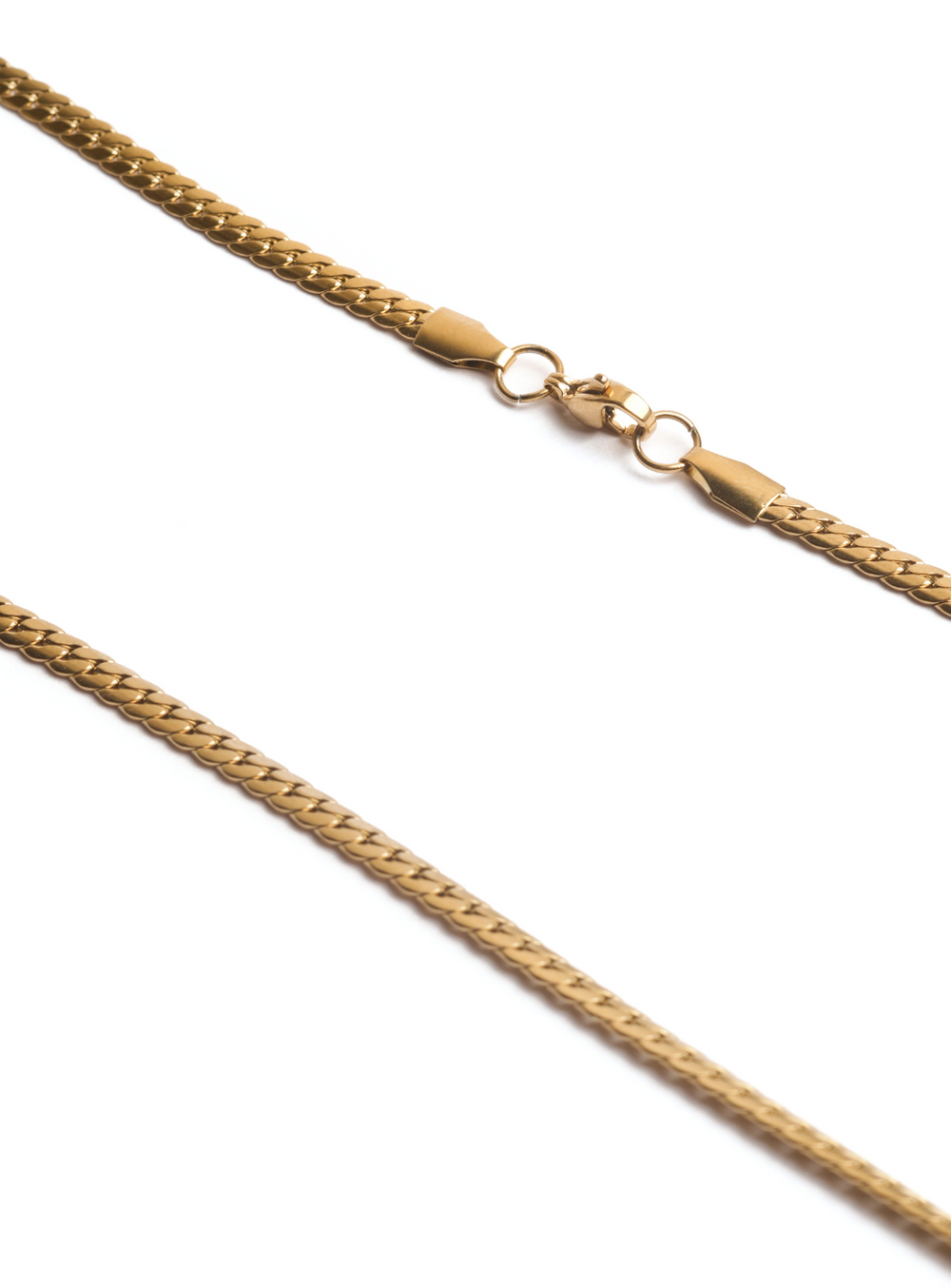 Classic Flat Curb Chain ( Gold )